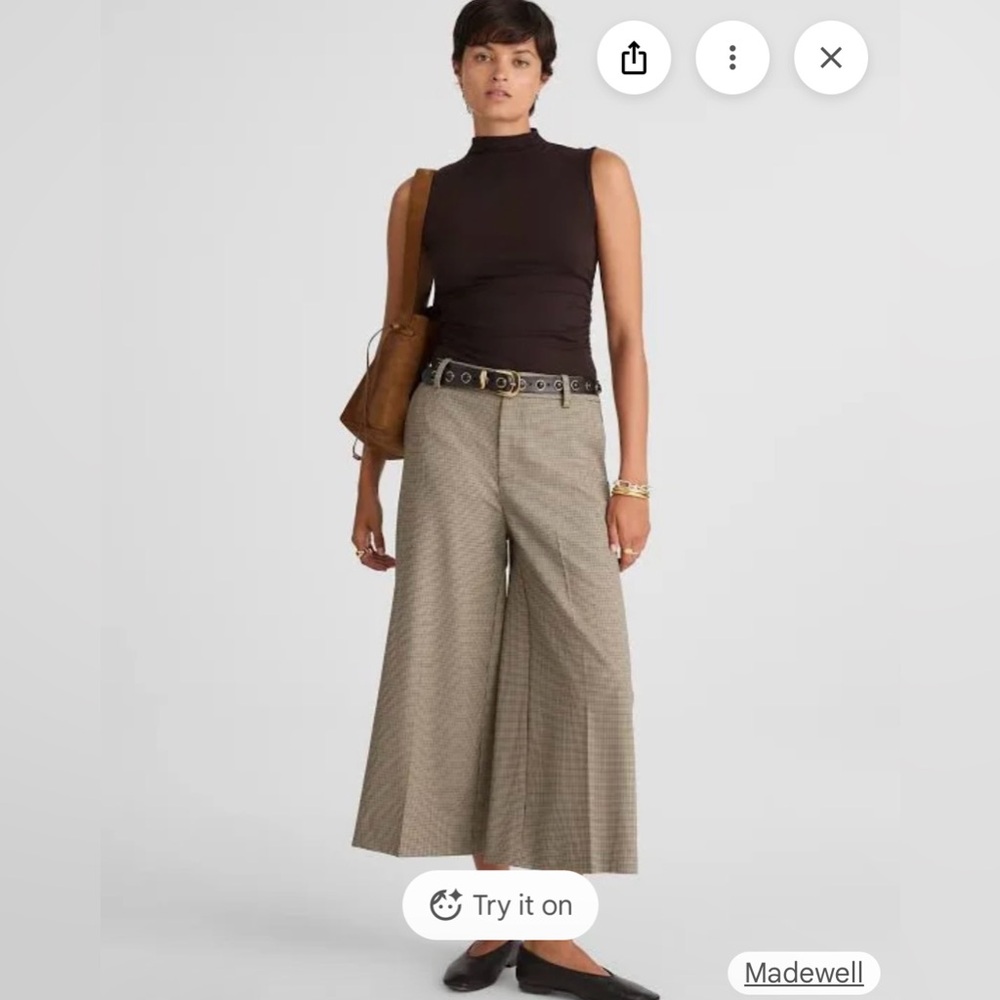 Madewell Women's High Rise Wool Blend Culotte Size 3 NWOT